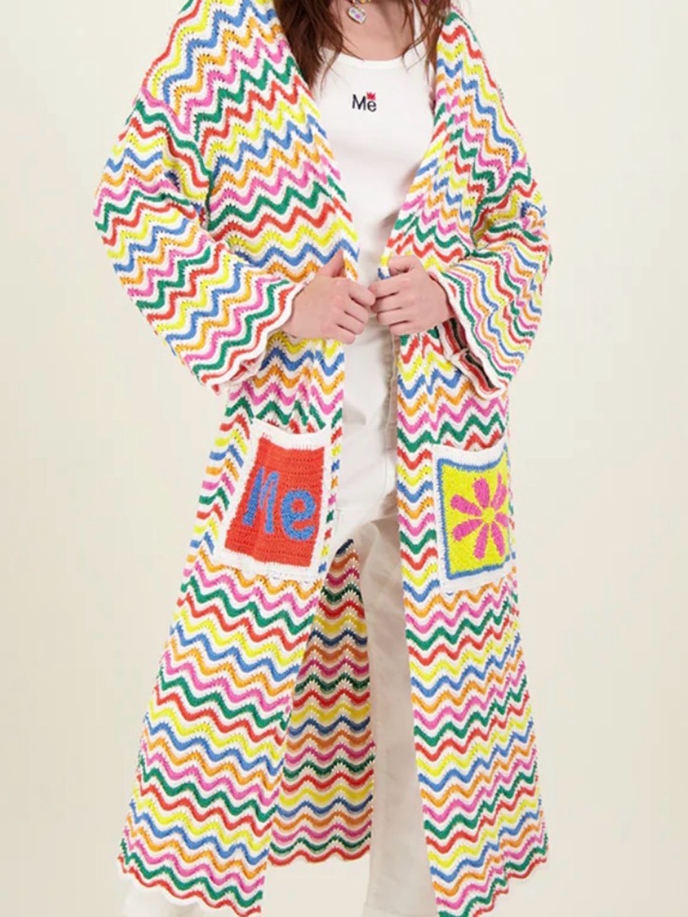 Crochet Duster Cardigan 🌈☀️🩷